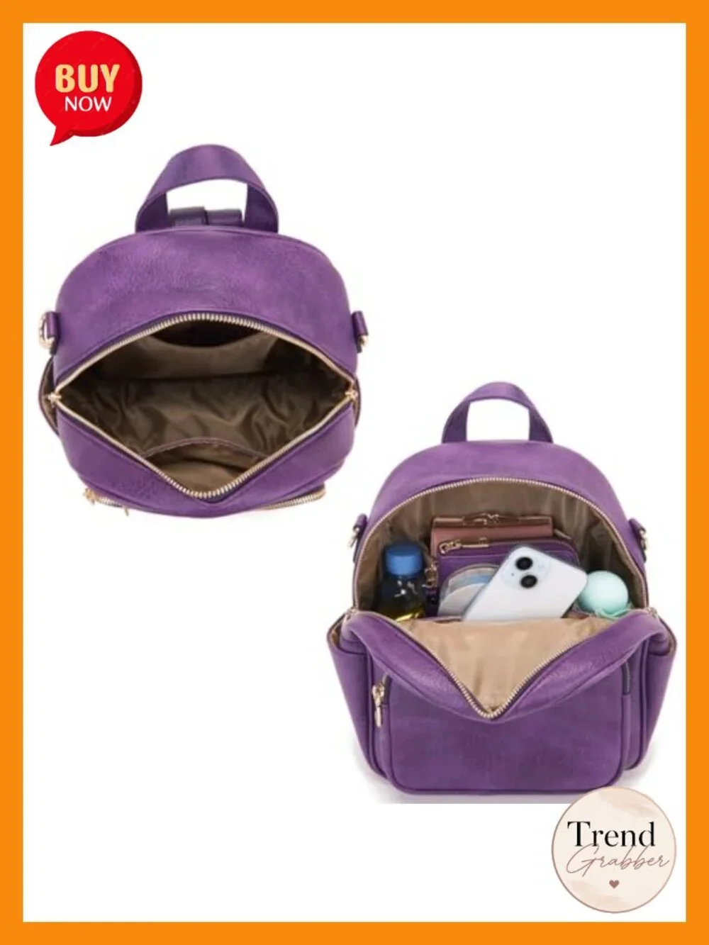 Small Backpack Purse for Women with Wallet Adjustable Strap Faux Leather